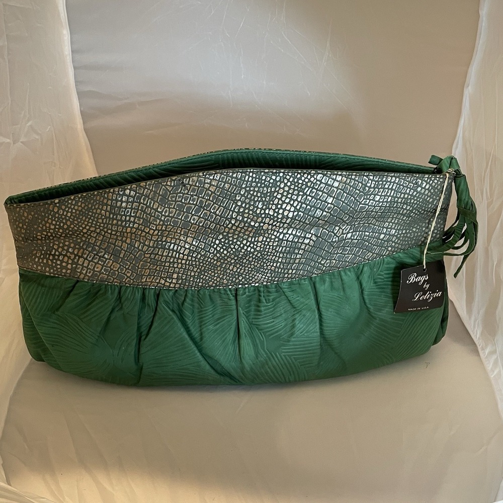 Vintage Bags By Letizia Large Clutch Purse, Green